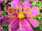 Click to view Miss Denise Hewitt - Classic Flower Music Video -- Mendelssohn Song without Words - Opus 38 - Duetto - Number 18